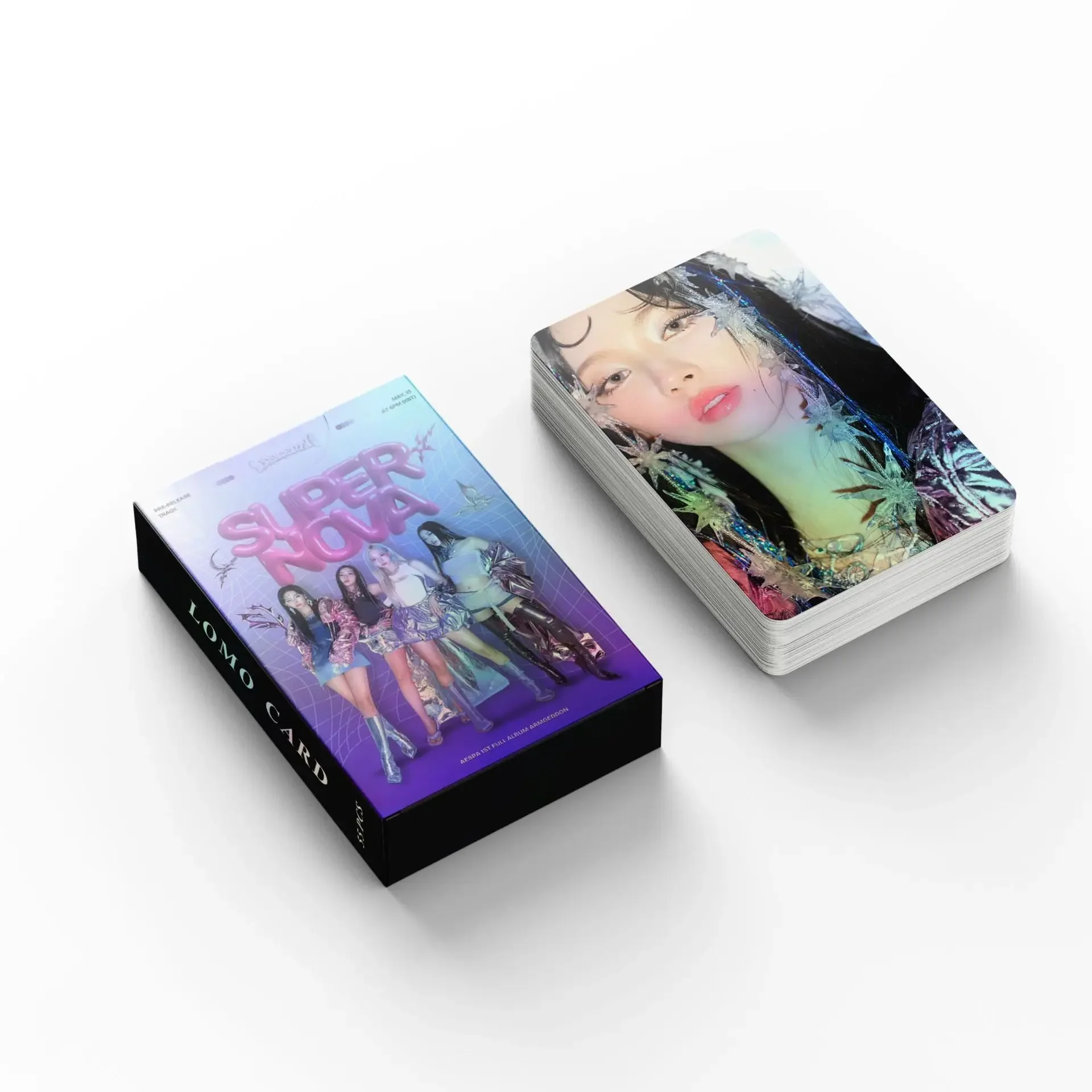 Lomo Cards Idol New Album Armageddon Supernova Lomo Card Photocard NINGNING WINTER KARINA GISELLE HD Printed Postcard 55Pcs Fans Gifts
