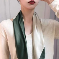 70x70cm Fashion Luxury Women Satin Silk Shawl Square Scarf Tie Wraps Neckerchief Scarves Lady Headband Bandana Foulard 5