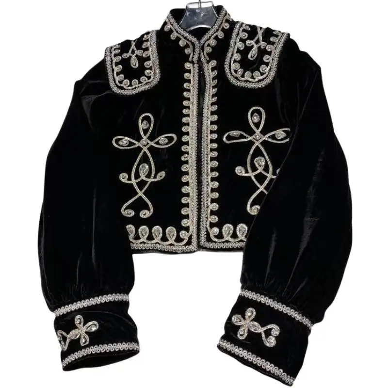 ジャケット・アウター TODAYFUL / Embroidery Velour Jacket 38 Women's Covered Button Velvet Jackets, England Style