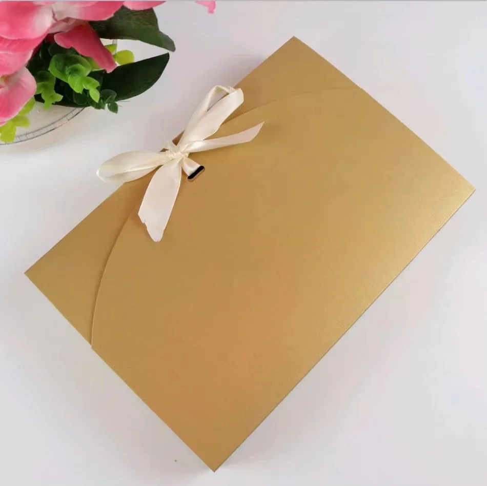 10 Buste Regalo In Seta Con Nastro – 9x18 Cm, Per Biglietti, Inviti, Natale E Matrimoni