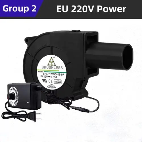 Adjustable Speed Large Air Volume Blower 220V To 12V Waste Oil Stove Firewood Stove Turbo Fan High Air Volume Turbo Blower Fan - Image 8
