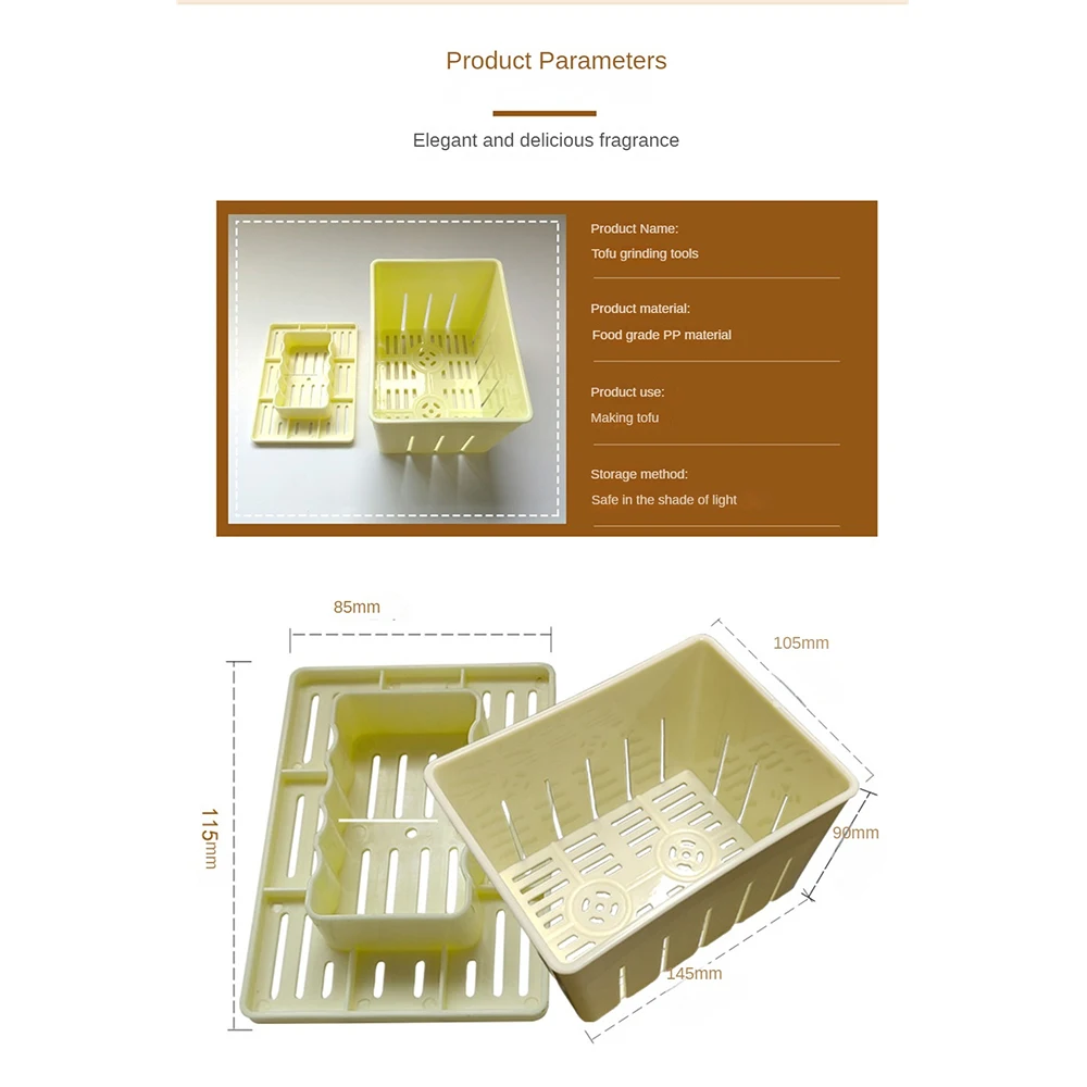 Kitchen Utensils,Tofu Mold Plastic Tofu Press Mould Homemade Tofu Mold