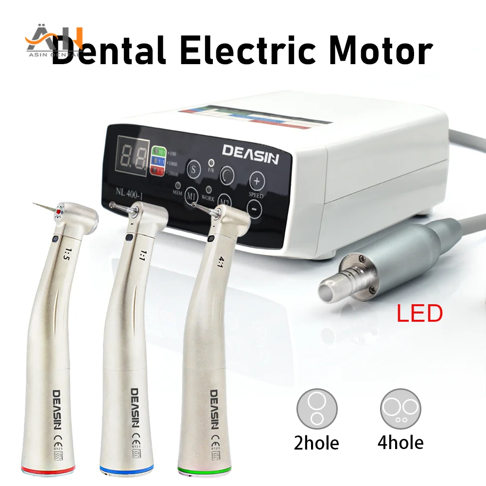 

LED Portable Dental Electric Micromotor Set For Chair 2/4hole Low Speed X25L/X95L/X15L/X65L contra angle Handpiece dental tools