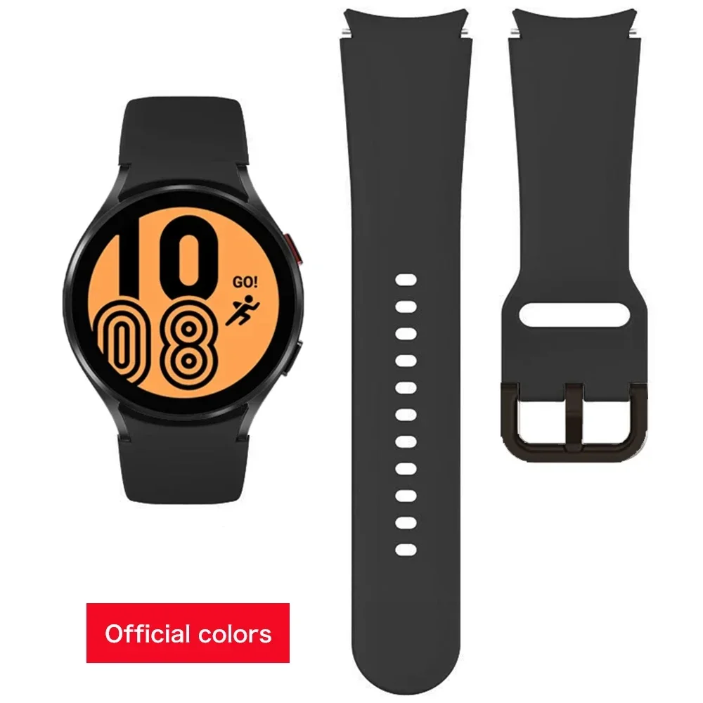 Sport Silicone Strap Band - No Gap Design, 20mm Bracelet