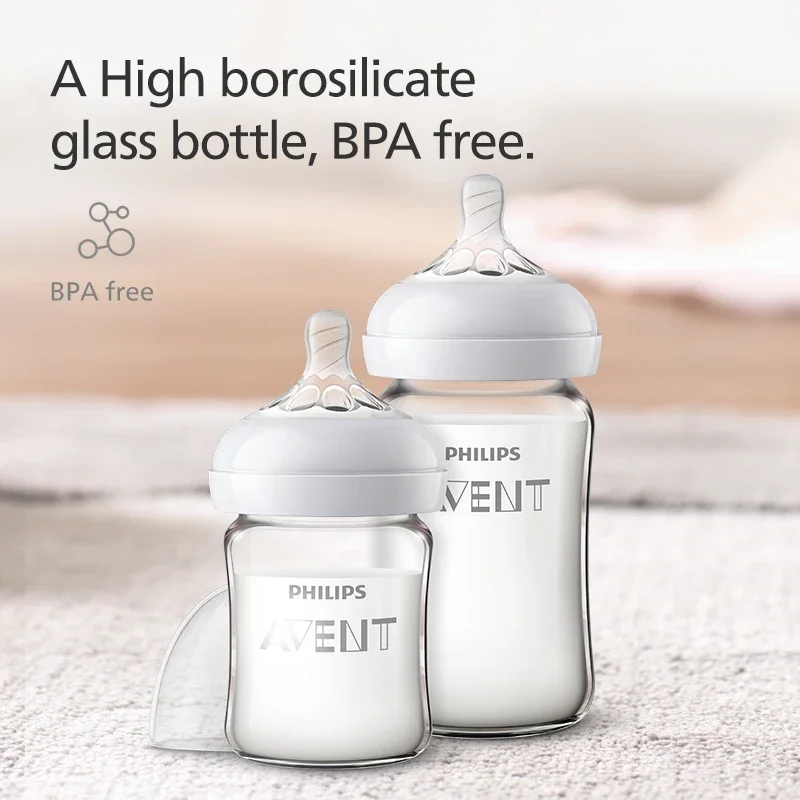 PHILIPS AVENT Newborn baby Wide caliber High borosilicate glass feeder Anti choking Anti-Colic 0-6 months or more 160ml 240ml