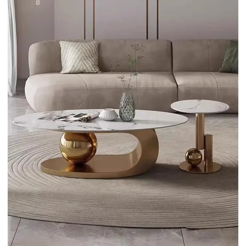 Tavolini da caffè ovale minimalista nordica - immagine 2