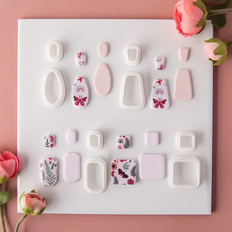 Polymer Clay Tools 2Pc/Set Geometric Shaped Polymer Clay Cutters Simple Graphics DIY Earring Pendant Jewelry Modeling Cutting Clay Mold Pottey Tool