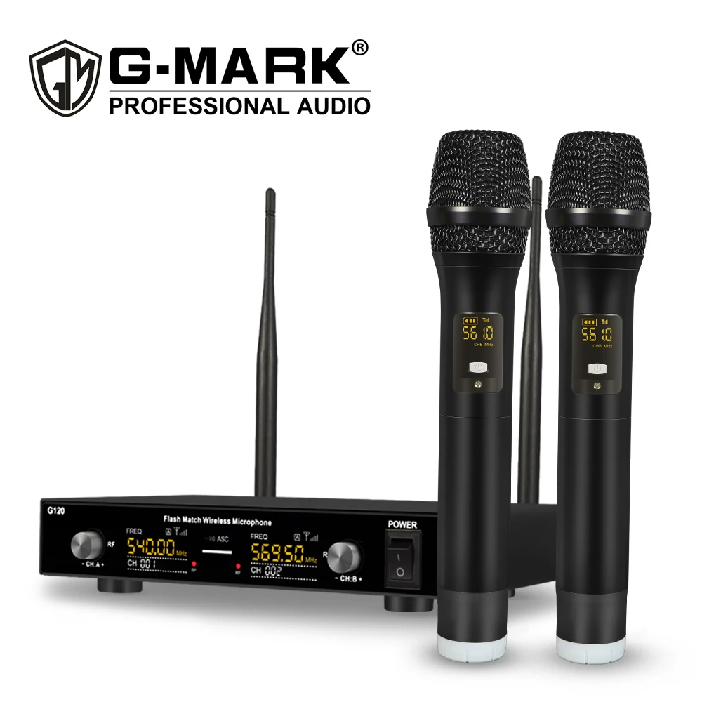 Micro karaoké sans fil G-MARK K8 UHF, avec batterie au Lithium