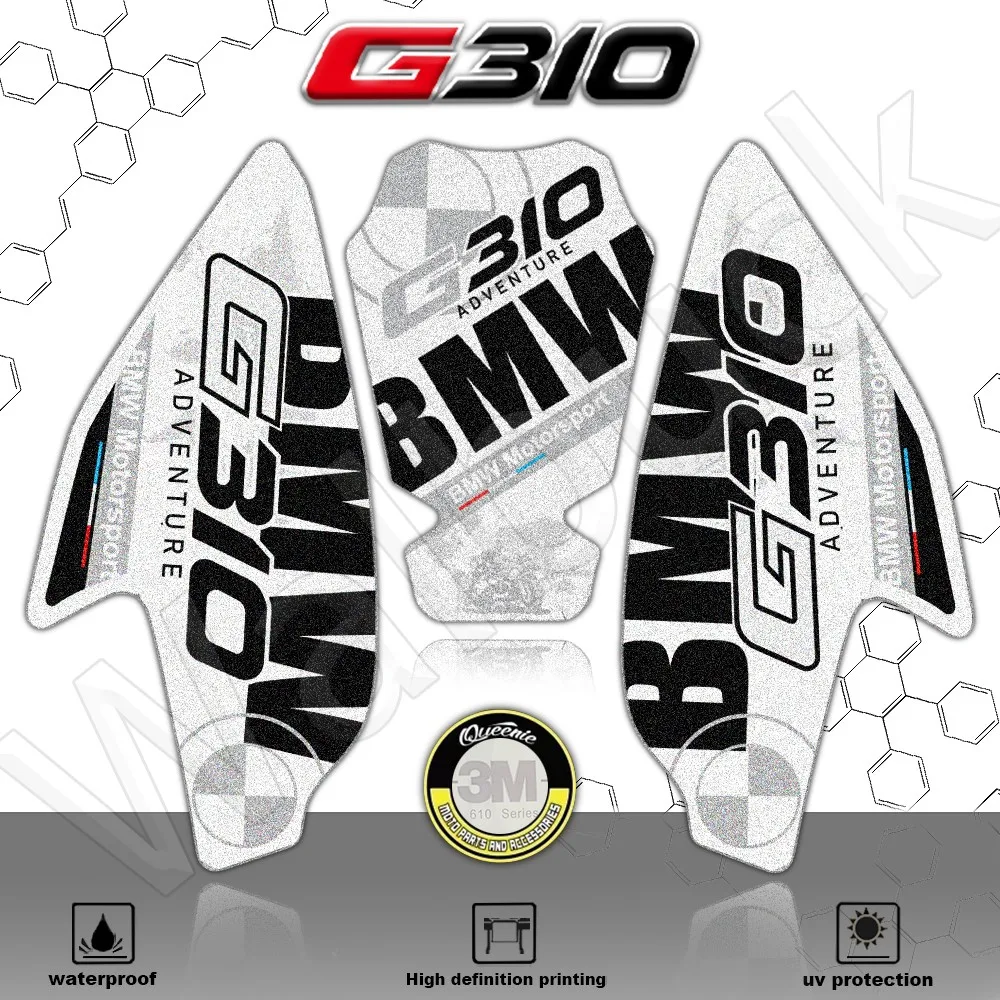 

Motorcycle 3M Scrub Decorative Antislip Wear Resistant Fuel Tank Sticker Refit Fishbone Protection Decal BMW G310GS 310gs