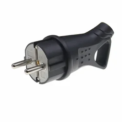 High Power Waterproof Industrial Electrical Socket with Rubber Protective Coating, 16A 250V (Plug)