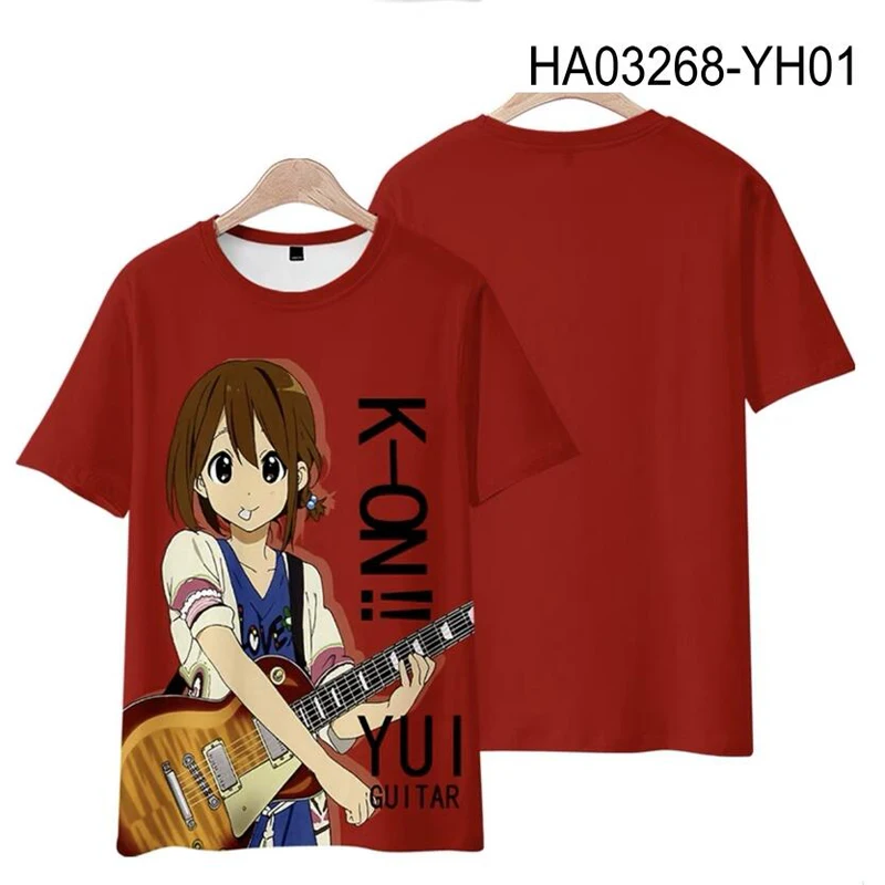 

Print Anime K-ON K ON 3D T Shirt Women Men Summer Fashion Short Sleeve Funny Tshirt Japan Manga Graphic Tee Streetwear Cosplay