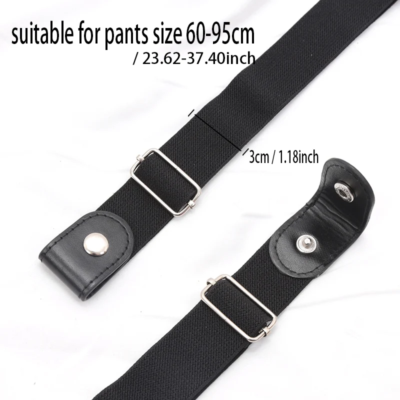Adjustable Buckle-Free Belt for Women Girls Jeans Pants Dress No Buckle Stretch Elastic Waist Belt, No Bulge, No Hassle Belts