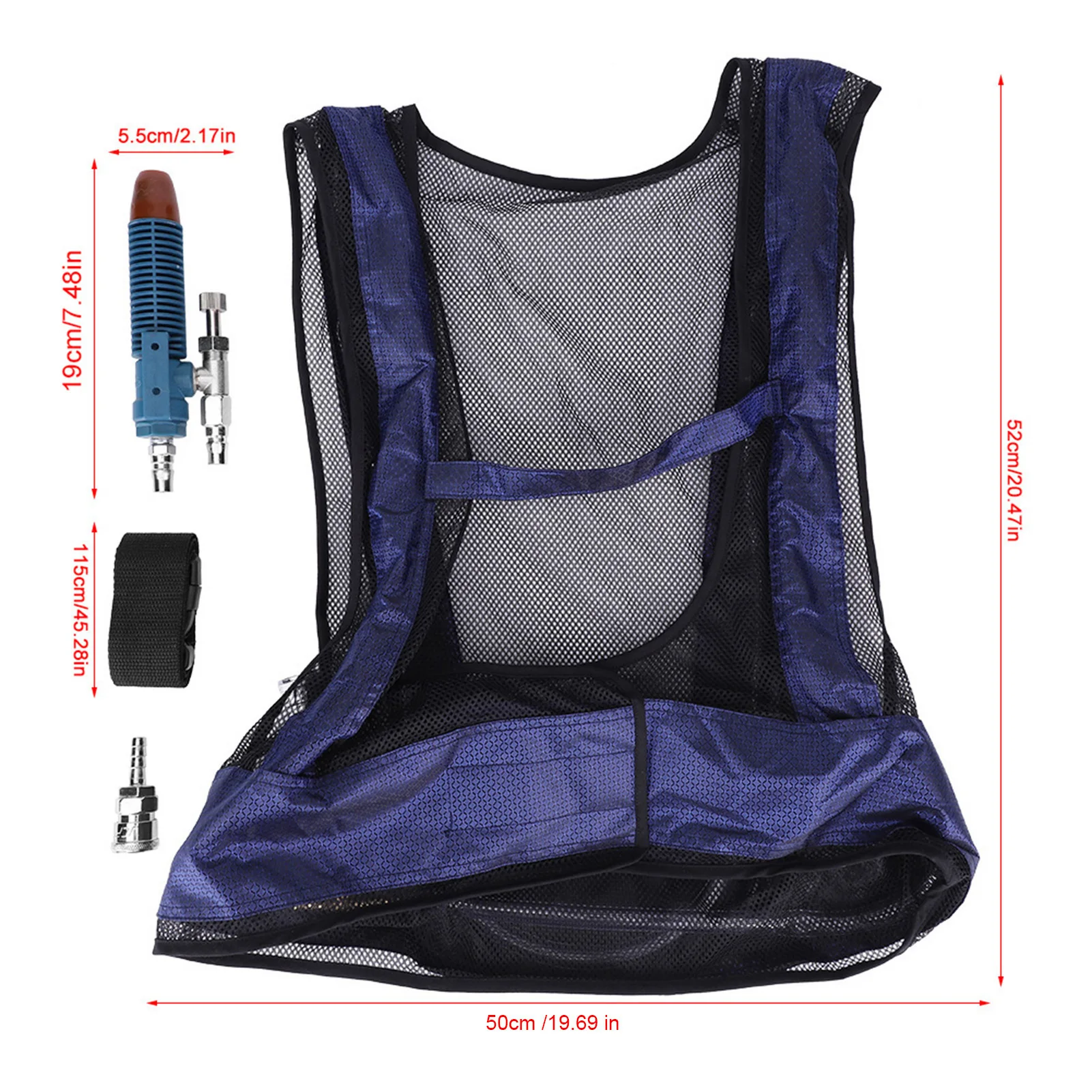 Air Compressed Cooling Vest Waistcoat Welding Steel Air Compressed Cooling Vest Eddy Tube Air Conditioner Waistcoat Cooling Vest