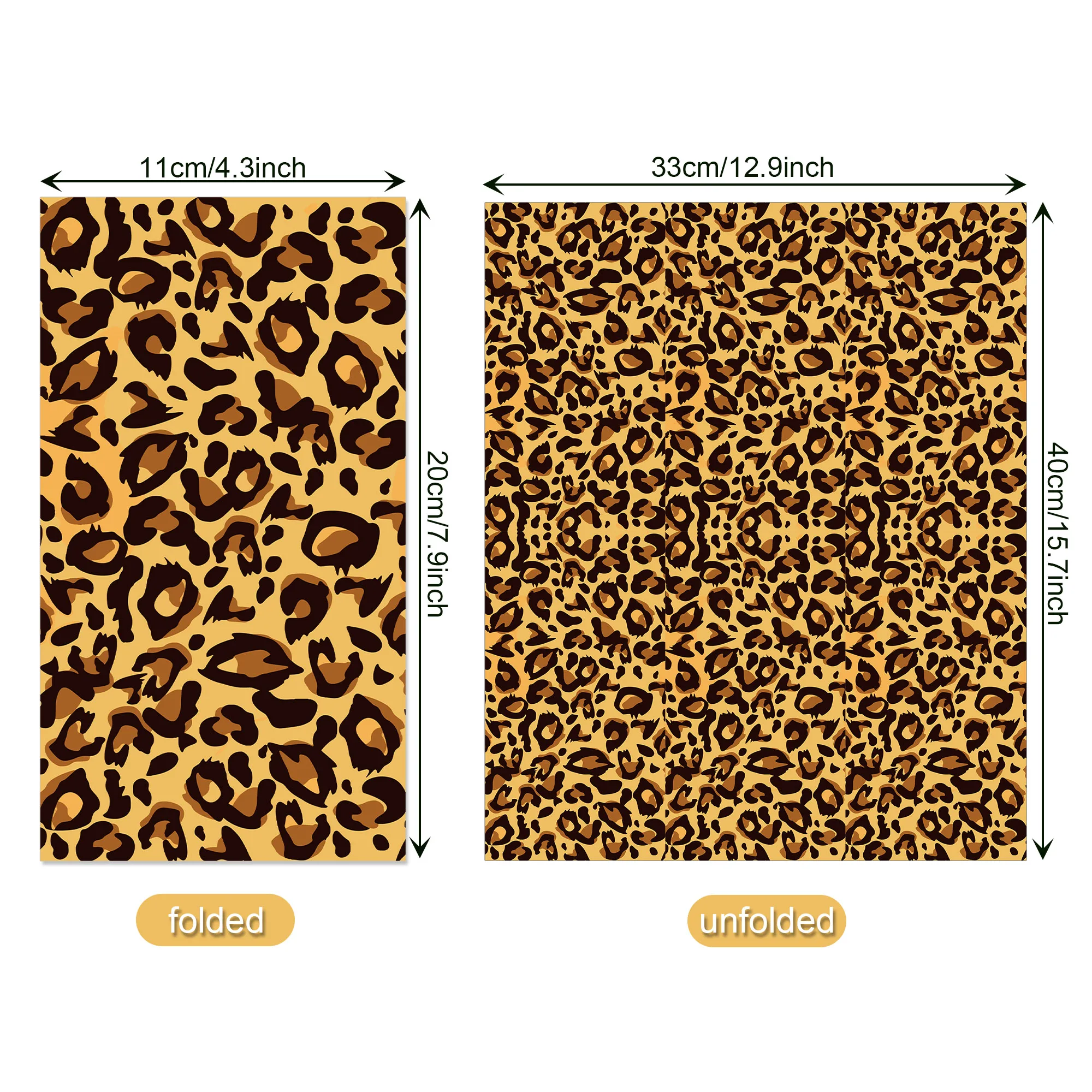 20/40/60 stücke Leopard Tier Servietten Einweg Abendessen Papier Geschirr Taschentücher Geschirr Papier für Party Liefert Dekor – Detail 18