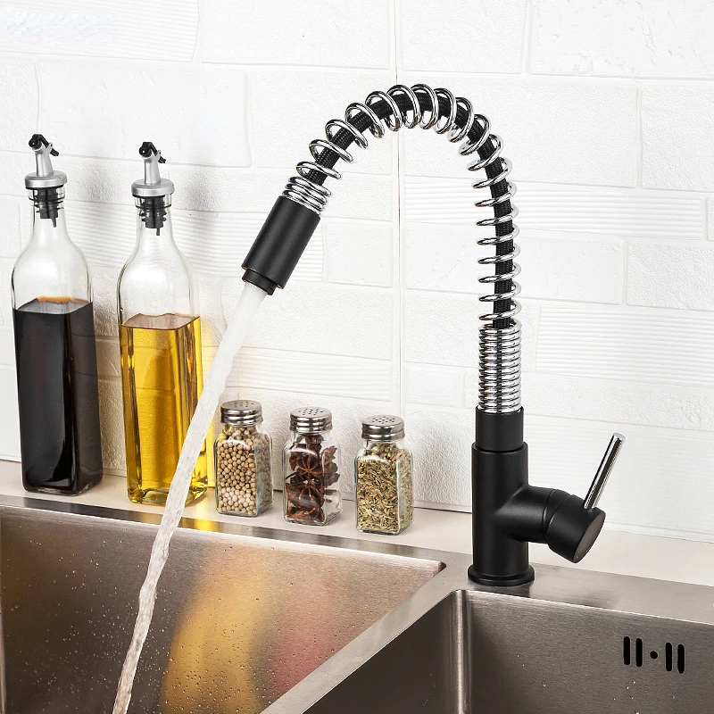 

Кухонный кран, латунный пружинный Поворотный Смеситель 360, кран с одной ручкой для горячей и холодной воды, кран для воды