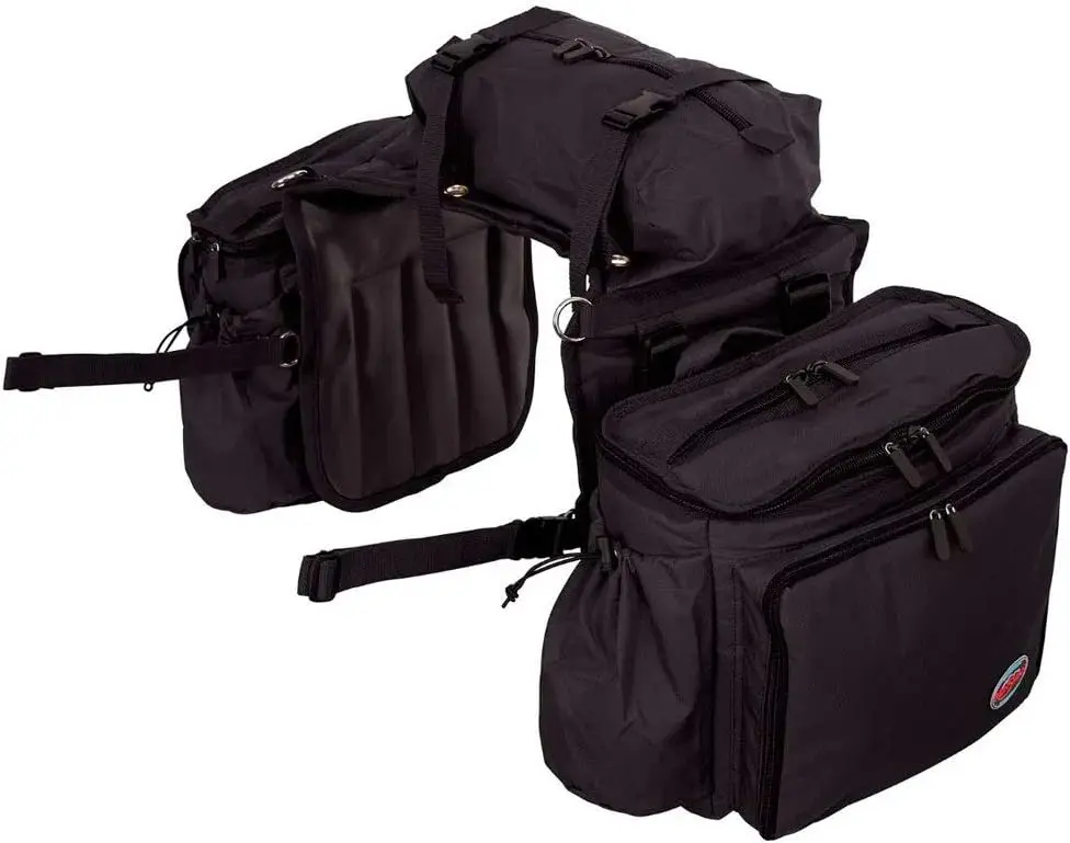 Deluxe Insulated Leakproof Cooler Saddle Bag with Additional Cantle Bag and Straps