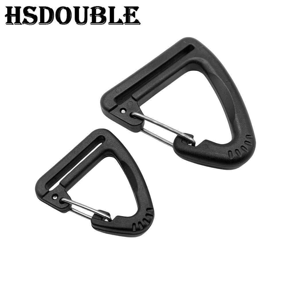 Plastic Triangle Carabiner 5 Pcs/Pack Plastic Triangle Carabiner Spring Quickdraws Buckles for Backpack Camping