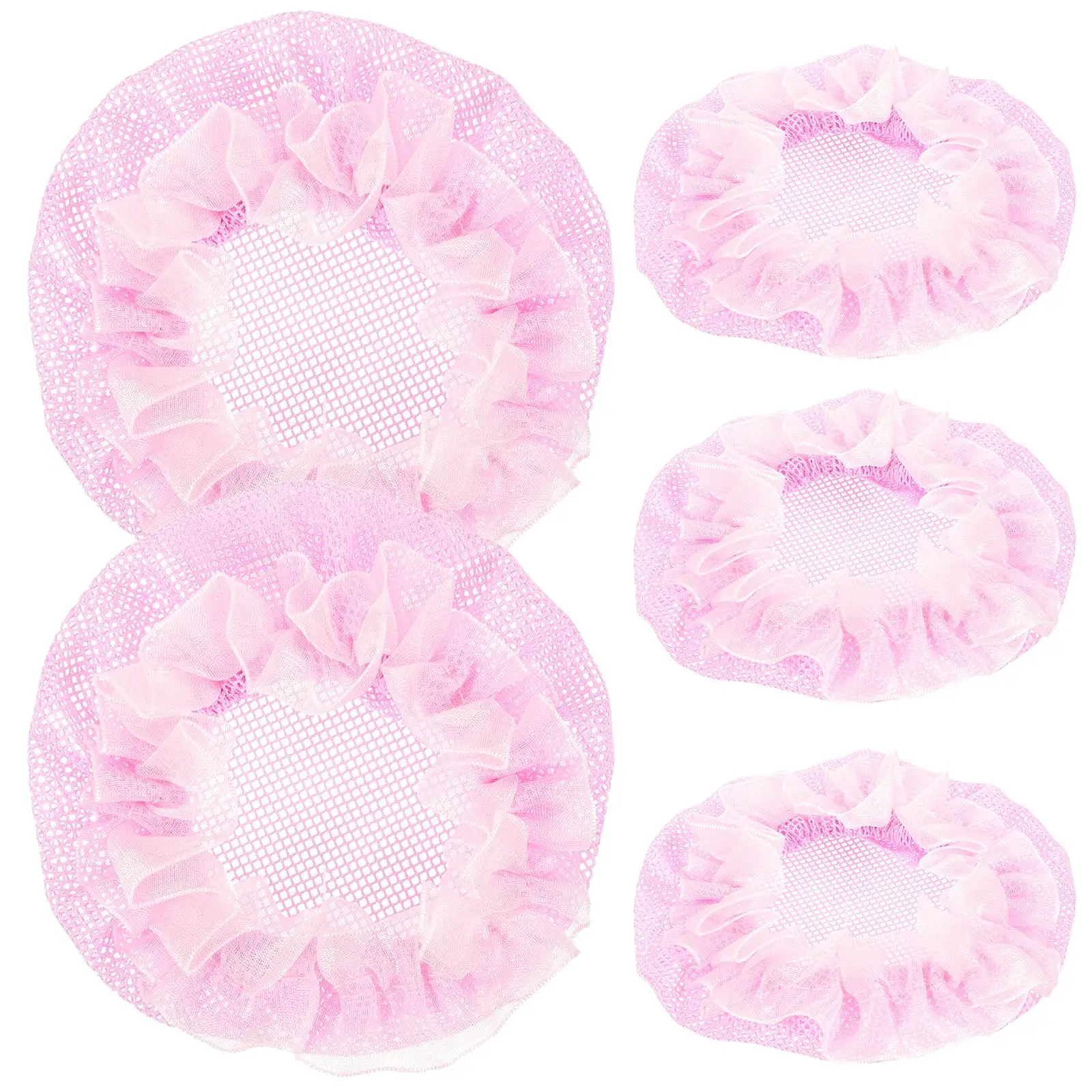5 Pcs Bun Nets Cover Clips for Hair Dancing Ballet Bobby Pins Women Steamed Stuffed