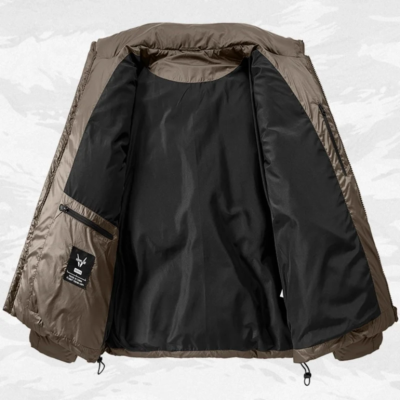 Deconstructive Desigh Winter Jacket For Men Tactical Function Techwear Style High Street Thick Down Coat