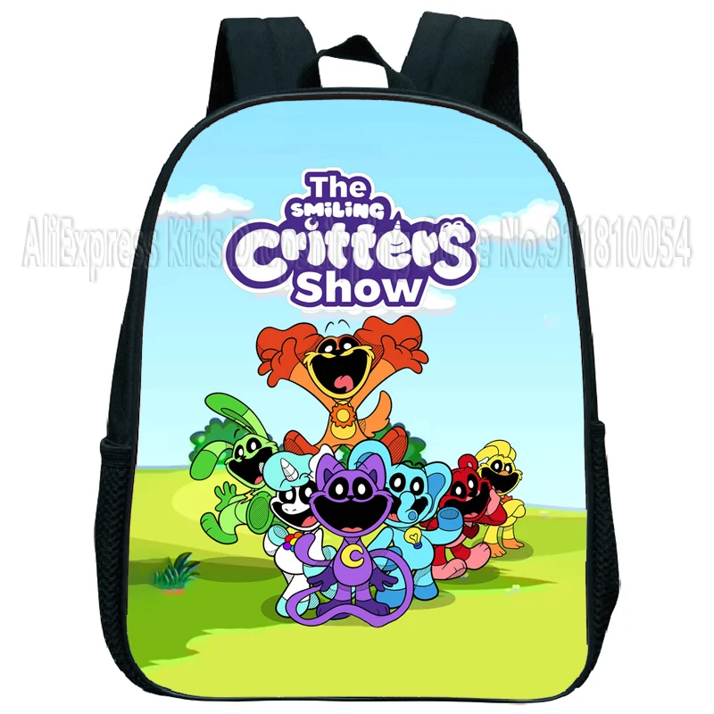 Smiling Critter Kids Kindergarten Backpack Catnap Dogday Toddler Boys Girls Cartoon Knapsack Mochila Children Mini Bagpacks 2