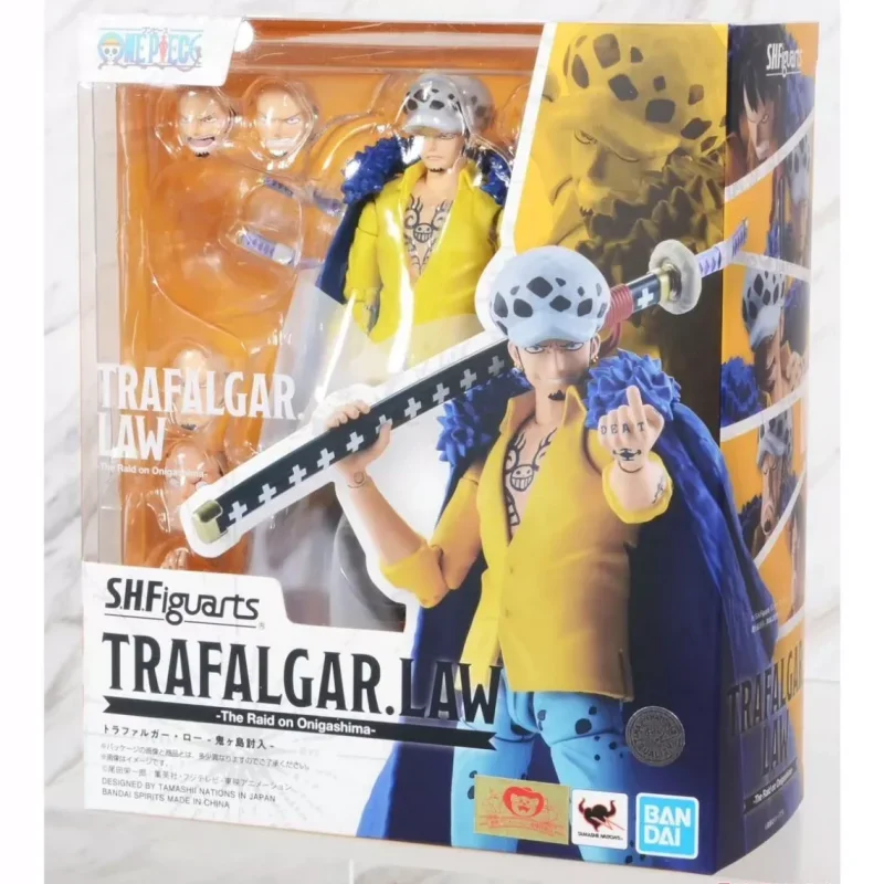 

Фигурка Bandai оригинальная цельная из аниме, фигурка Trafalgar Law Shf, модель детской модели, коллекционная кукла, игрушки, детский подарок