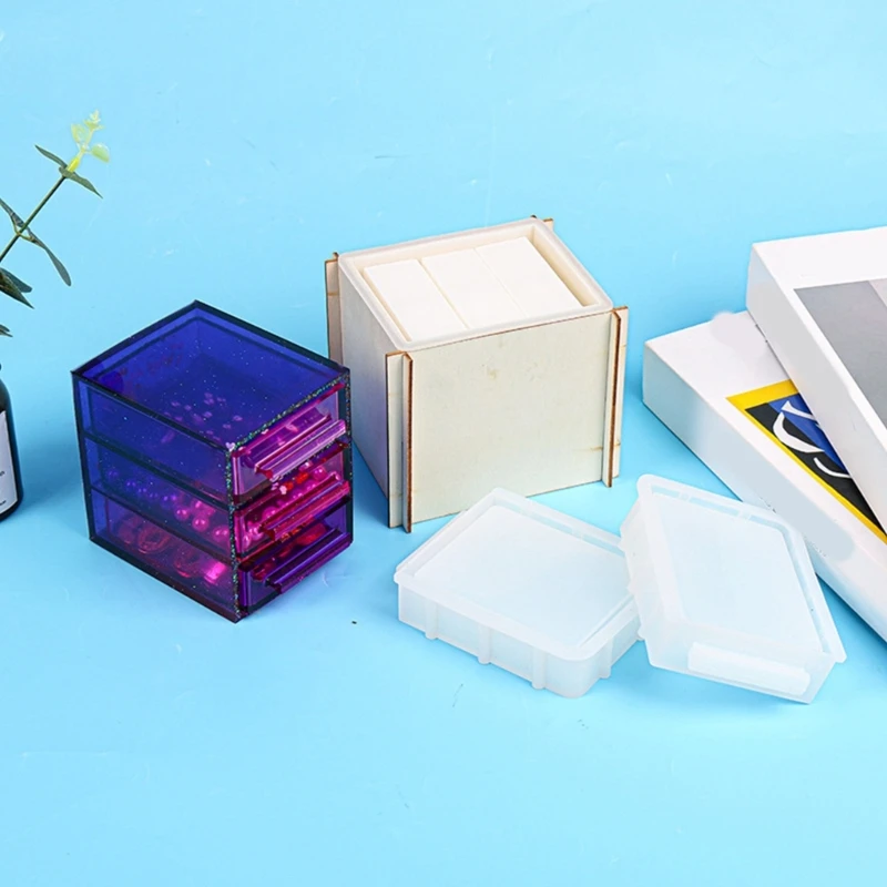 All-match Drawer Box Silicone Mold Drawer Moulds for Dormitory Desk Storage