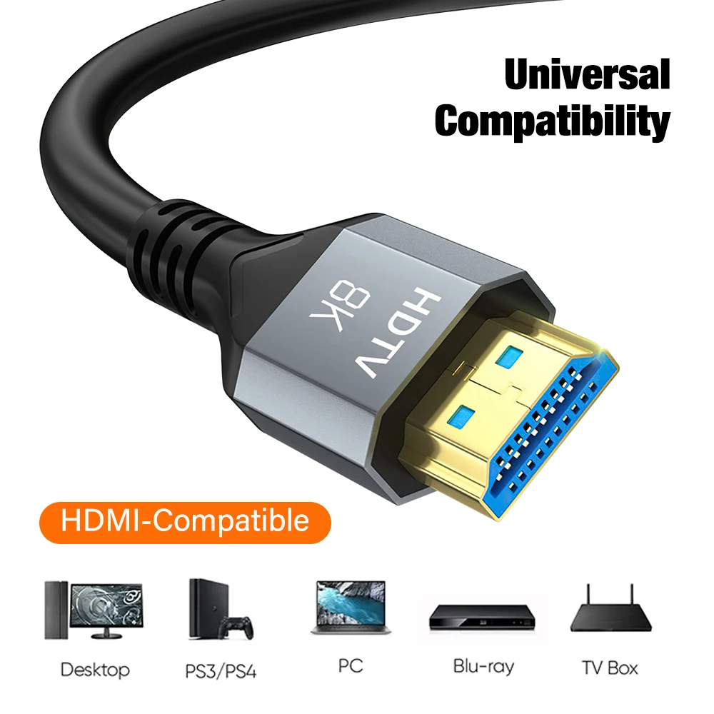 Ultra High-Speed 8K HDMI 2.1 Cable - Enhanced Video Performance, Multiple Length Options
