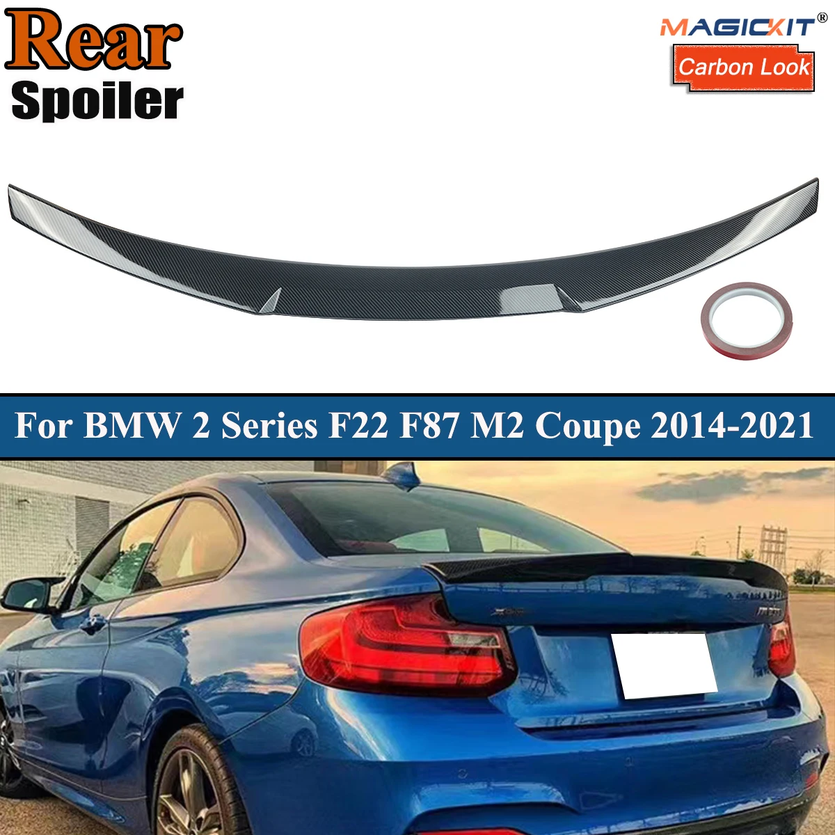 

For BMW 2 SERIES F22 COUPE F87 PERFORMANCE V STYLE CARBON LOOK REAR BOOT SPOILER