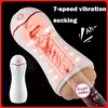 Male Masturbator Cups Male Vibrators Real Pussy Vaginal Glans Sucking Machines Penis Exerciser Sex Toy Adult Erotic Products 1