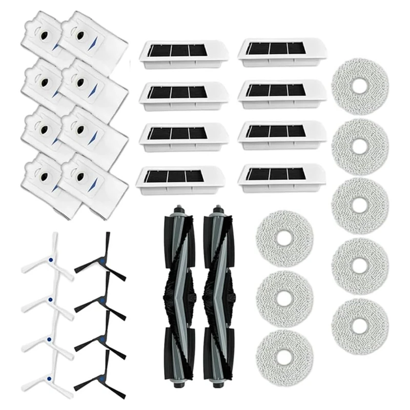 

For DEEBOT X2, X2 Pro, DEX86 Vacuum Cleaners Roller Side Brushes Hepa Filters Mop Cloth Dust Bags Replacement Accessories Parts