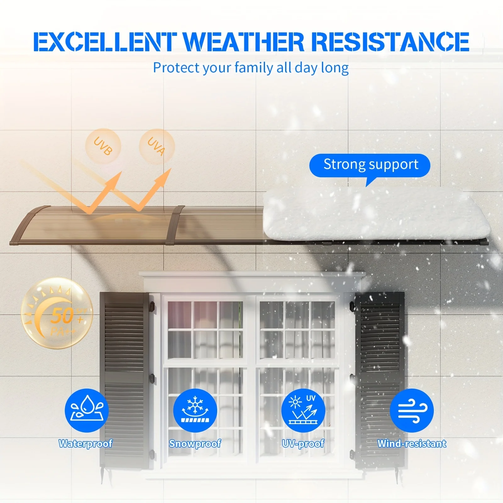 Door & Window Polycarbonate Awning Canopy 2