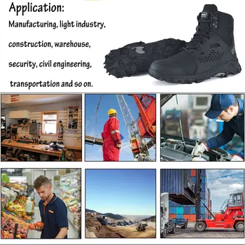 SUADEX S1 Safety Boots Men Work Shoes Anti-Smashing Steel Toe Work Safety Shoes Male Female Boots Anti-slippery EUR Size 37-48 6