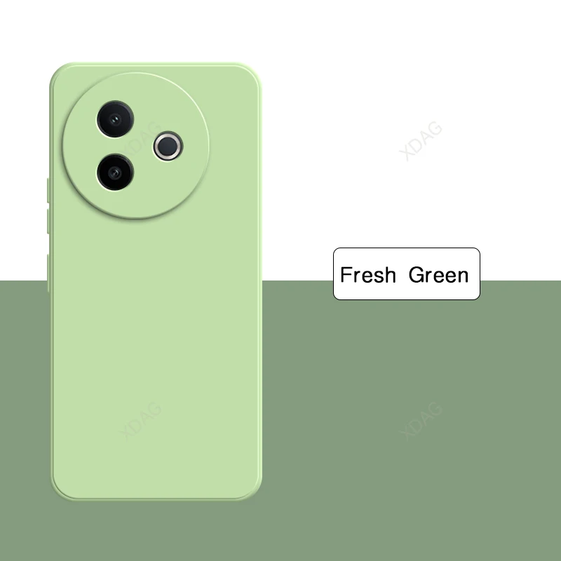 Soft Internal Flocking Liquid Silicone Phone Case with Camera Protection