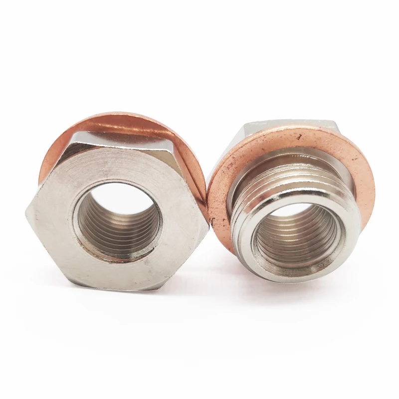 Exhaust O2 Oxygen Sensor Spacer Reducer Adapter M18 x 1.5mm to M12 x 1.25mm exhaust oxygen sensor adapter