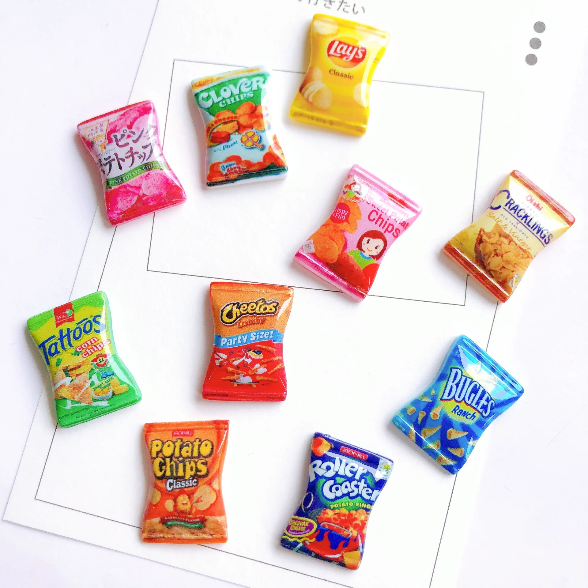 Resin Crafts Accessories 10Pcs Simulation Candy Chocolate Resin Charms Flatback Cabochon Kawaii Doll house Decoration DIY Scrapbooking