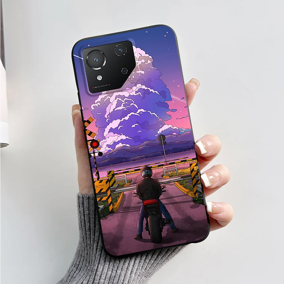 Fashion Marble Shockproof Black Silicone Soft TPU Phone Case