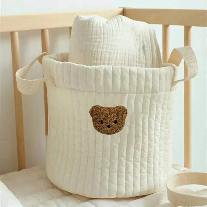Baby Diaper Nappy Bags for Mom Cute Bear Large Capacity Mommy Bag Caddy Toys Dolls Storage Organizer Babies Accessories Beige 4