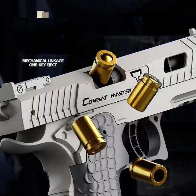 Automatic Continuous Shell Ejection 2011 Pistol Decompression Radish Gun Empty Hanging Revolver Toy Gun Boys Gift 4