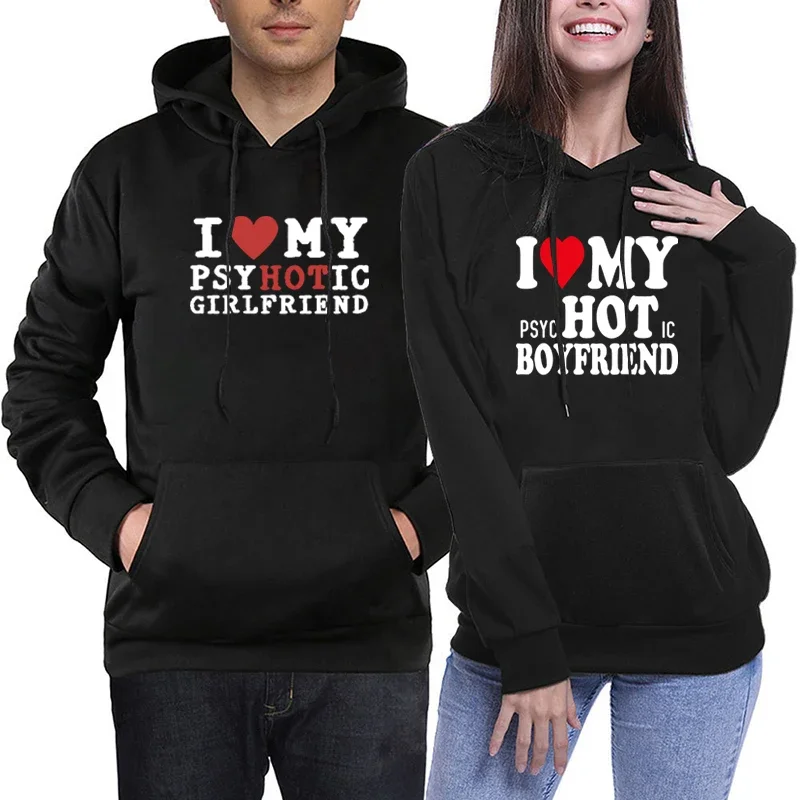 

Matching Couples Sweatshirt I Love My Psychotic Girlfriend and Boyfriend Hoodies New in Hoodies & Sweatshirts Harajuku Hoodies