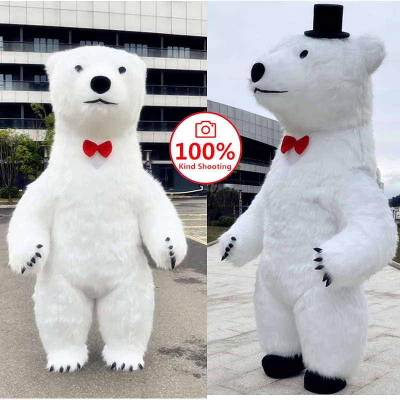 Costume gonfiabile dell'orso polare gigante Strada divertente