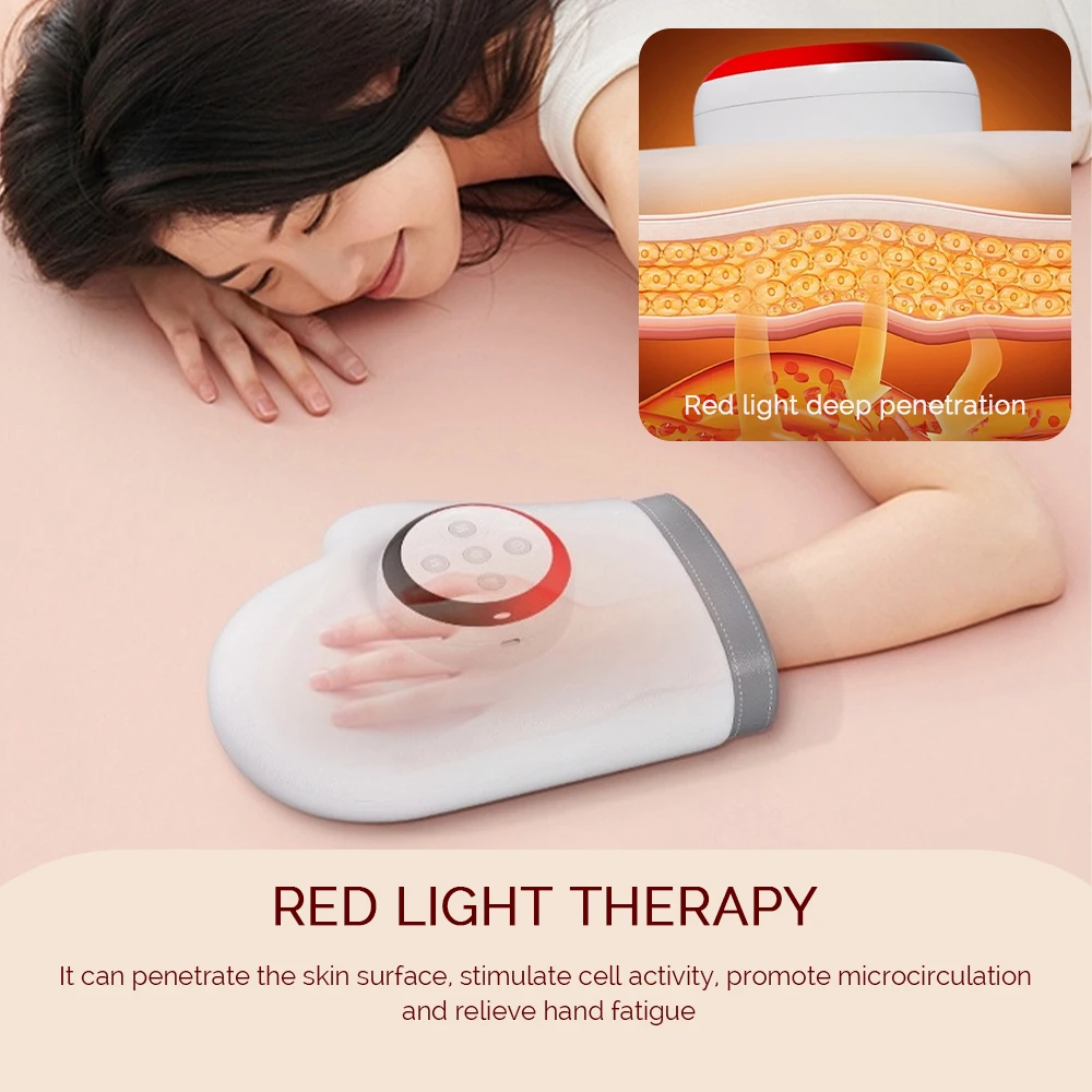 Electric Hand Massager Air Pressure Kneading Wrist Massager Airbag Finger Massage Glove Hot Compress Acupoint Finger masajeador