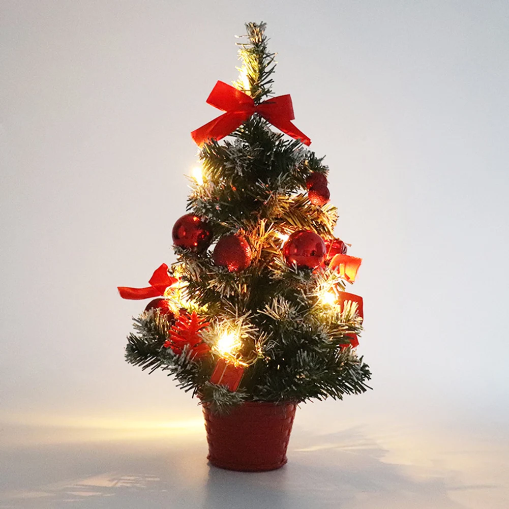 

Маленькая Рождественская елка 40 см с подсветкой, легкий, стильный декор, для дома, кабинета