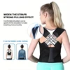 Posture Back Brace Pink Black Adjustable Back Support Strap Corrector to Prevent Spinal Distortion and Hunchback for Men Women 4
