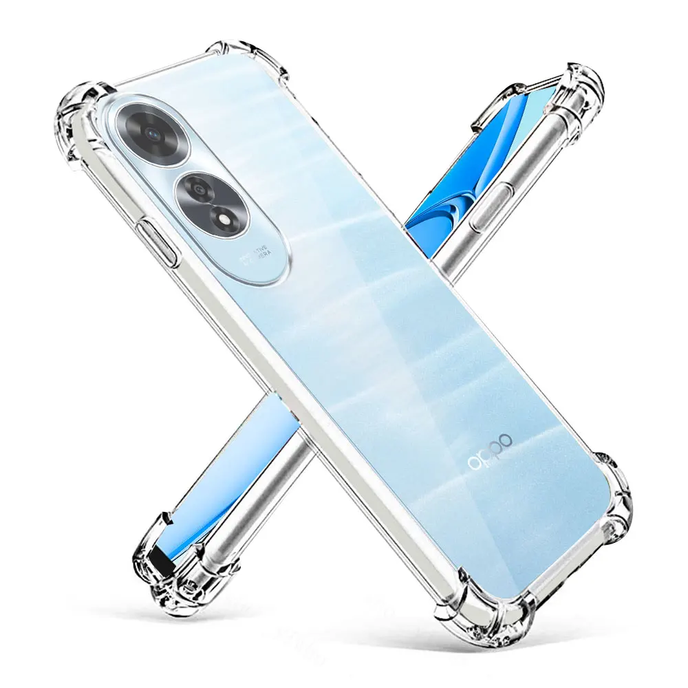 투명 충격 방지 실리콘 소프트 폰 커버 케이스, OPPO A60 4G 케이스, OPPOA60 CPH2631 Fundas 쉘