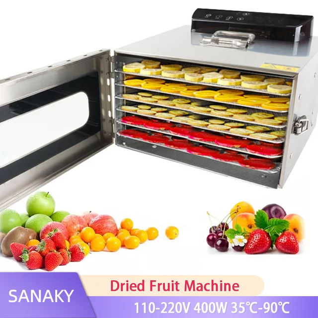 110V/220V Commercial Automatic Fruit Dryer Intelligent Touch panel  Stainless Steel Food dehydrator Child Snacks Roasting machine - AliExpress