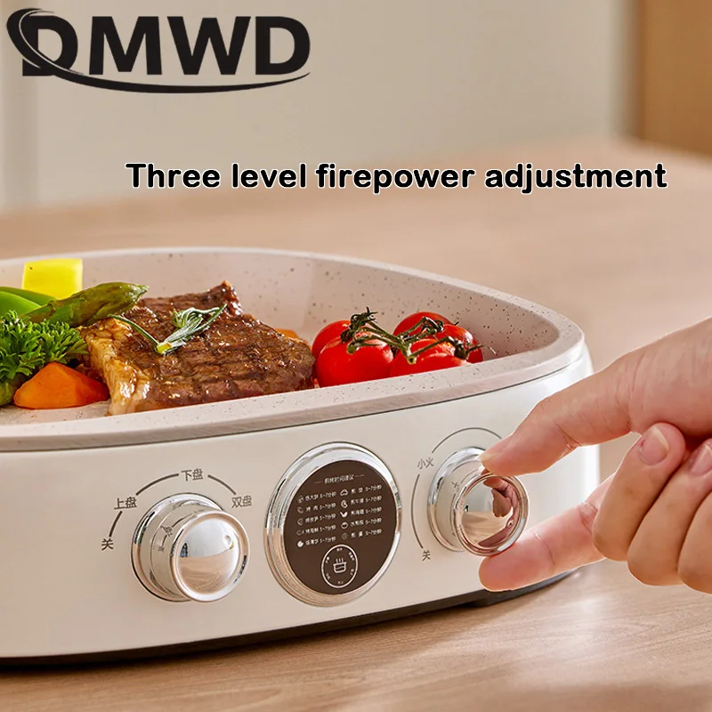 Electric Baking Pan 33cm Enlarged Baking Tray Double-sided Heating Skillet Crepe Maker Ceramic Non-stick Coating Pancake Machine 6