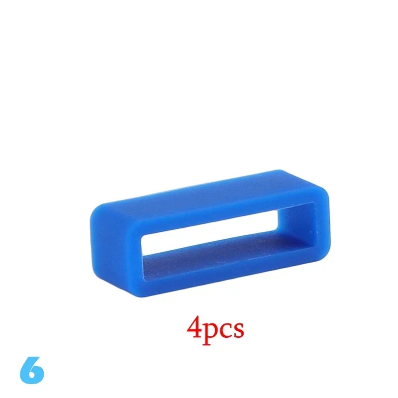 Rubber Silicone Watch Band Keeper Loops - Set of 4 Strap Security Holders