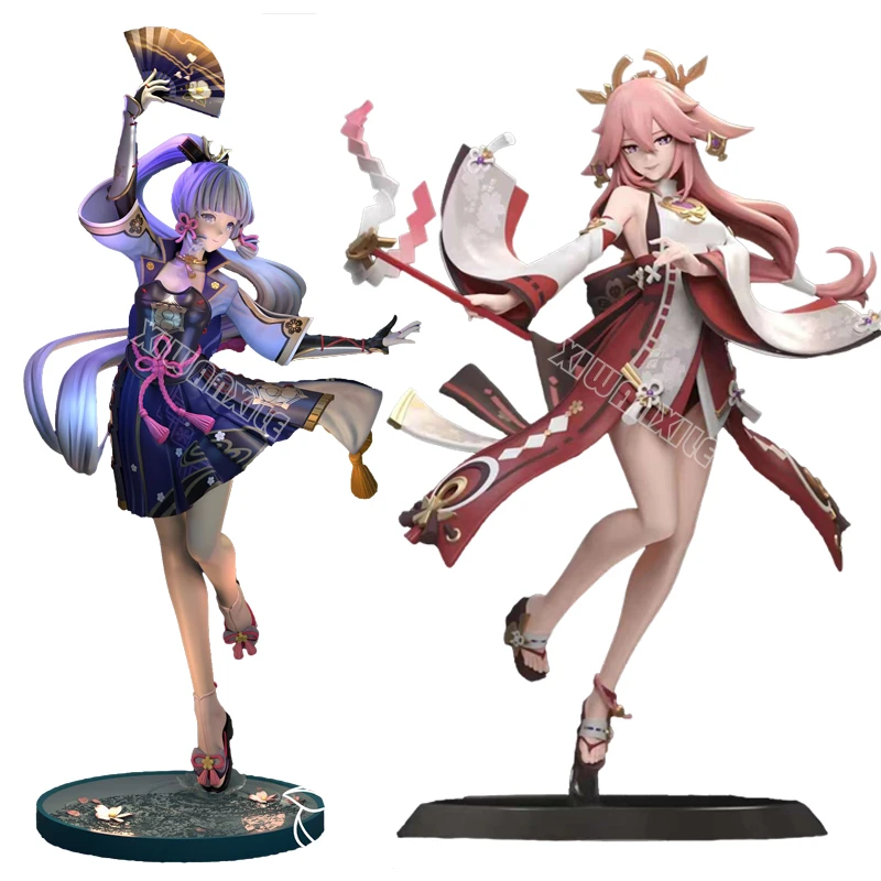 REOZIGN Genshin Impact Figure, Yae Miko, Ganyu, Kamisato Ayaka PVC