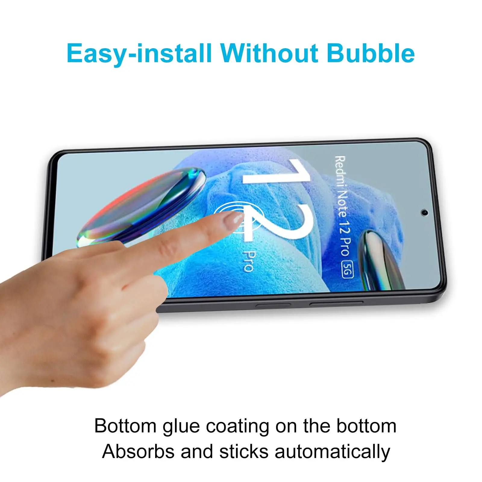 Xiaomi Redmi Note 12 Pro Plus Screen Protector - Tempered Glass, 9H Hardness, HD Clear, Case-Friendly