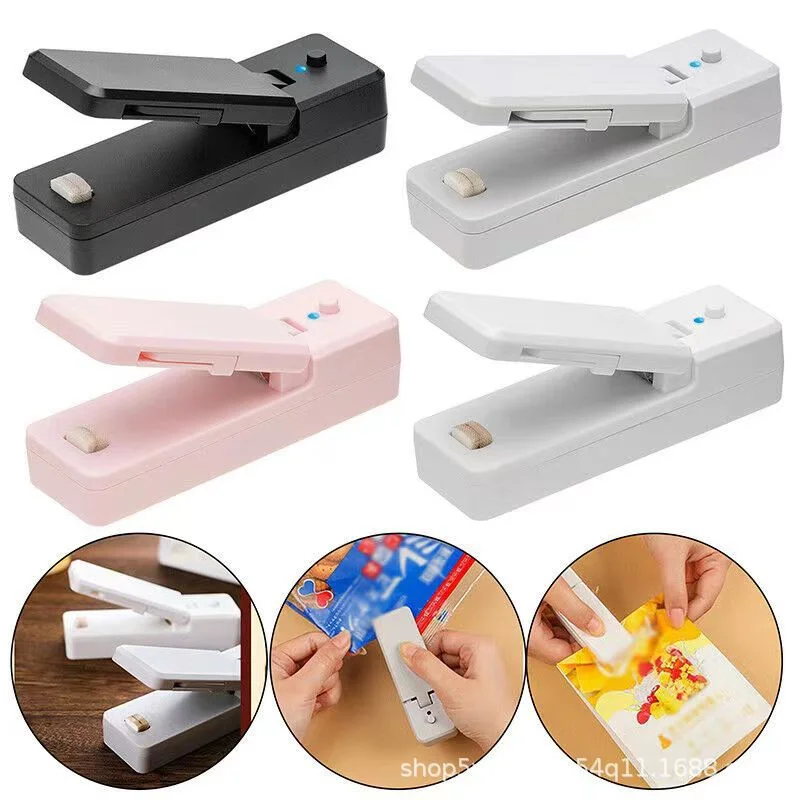 

Heat Sealer USB Rechargtable Mini Sealing Machine Storage Bag Clip Mini Sealing Machine Sticker Seal for Food Snack Kitchen